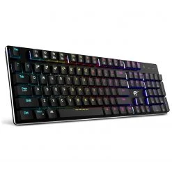 HAVIT HV-KB395L Low Profile Mechanical Keyboard, 104-Key, Programmable, RGB, Kailh PG1350 Gaming