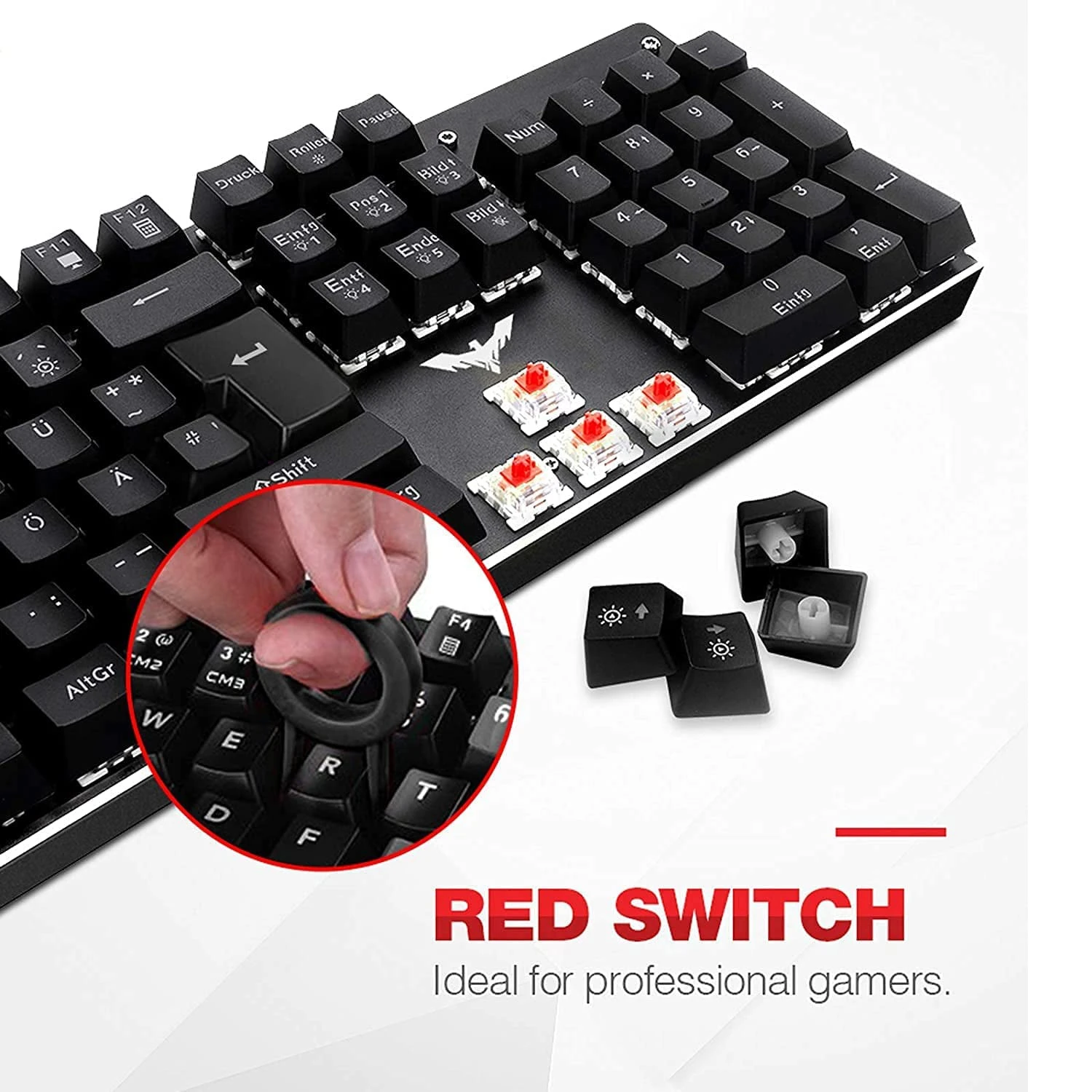 HAVIT HV-KB432L LED Gaming Mechanical Keyboard With Red Switches For PC Gamers And Work 2 HAVIT HV-KB432L LED Gaming Mechanical Keyboard With Red Switches For PC Gamers And Work