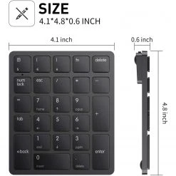 HAVIT KB260GCM 26 Keys Wireless Number Keypad For Mac OS And Window System Membrane Keyboard