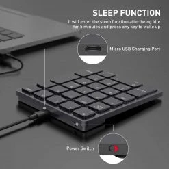 HAVIT KB260GCM 26 Keys Wireless Number Keypad For Mac OS And Window System Membrane Keyboard