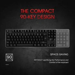 HAVIT KB486L 60% Gaming Mechanical Keyboard With 90 Keys Backlit Red Switch