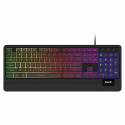 Gaming HAVIT KB488L Computer Keyboard 104 Keys With Rainbow Backlit & Wrist Rest