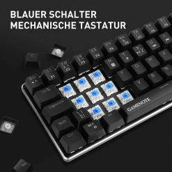 HAVIT KB512L 60% Gaming Mechanical Keyboard With 72 Keys, LED Backlit, Detachable USB Type-C Cable