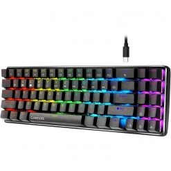 HAVIT KB512L 60% Gaming Mechanical Keyboard With 72 Keys, LED Backlit, Detachable USB Type-C Cable