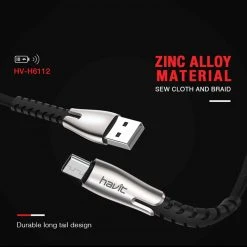 HAVIT HV-H6112 USB 2.0 A-Male To Micro B Charger Cable, Fast Charging, Silver Mobile 19 HAVIT HV-H6112 USB 2.0 A-Male To Micro B Charger Cable, Fast Charging, Silver Mobile