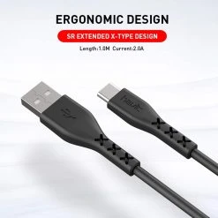 HAVIT HV-H68 USB To Type-C Cable, 2.0A Fast Charger, Black Mobile 14 HAVIT HV-H68 USB To Type-C Cable, 2.0A Fast Charger, Black Mobile