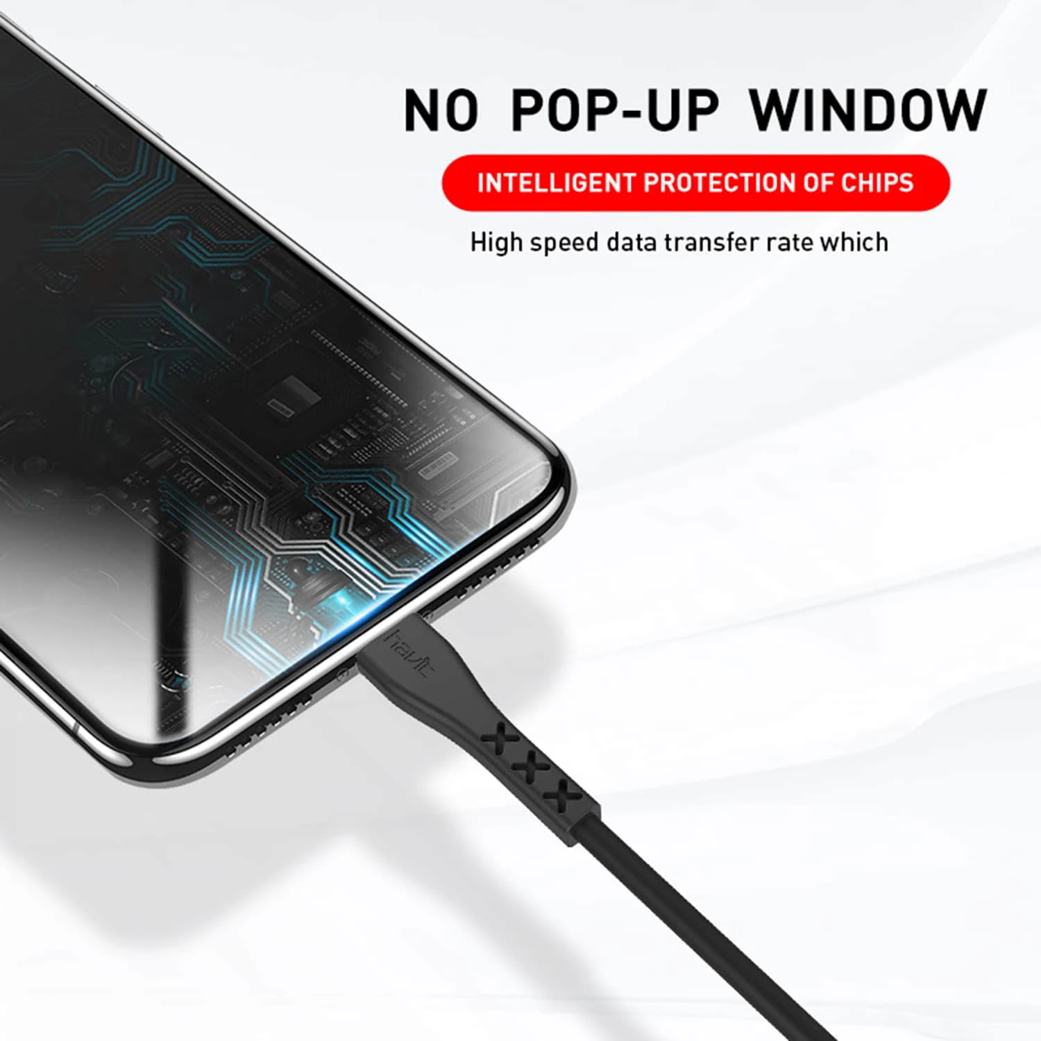 HAVIT HV-H68 USB To Type-C Cable, 2.0A Fast Charger, Black Mobile 3 HAVIT HV-H68 USB To Type-C Cable, 2.0A Fast Charger, Black Mobile