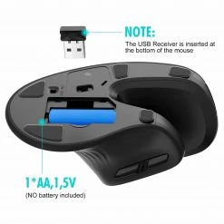 HAVIT HV-MS55GT Wireless Vertical Mouse With Ergonomic Design, Optical Computer